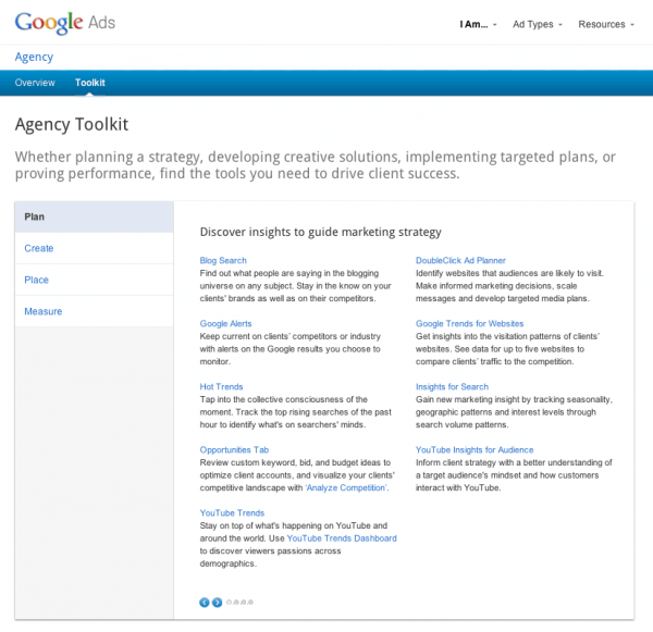 Google Agency Tookit